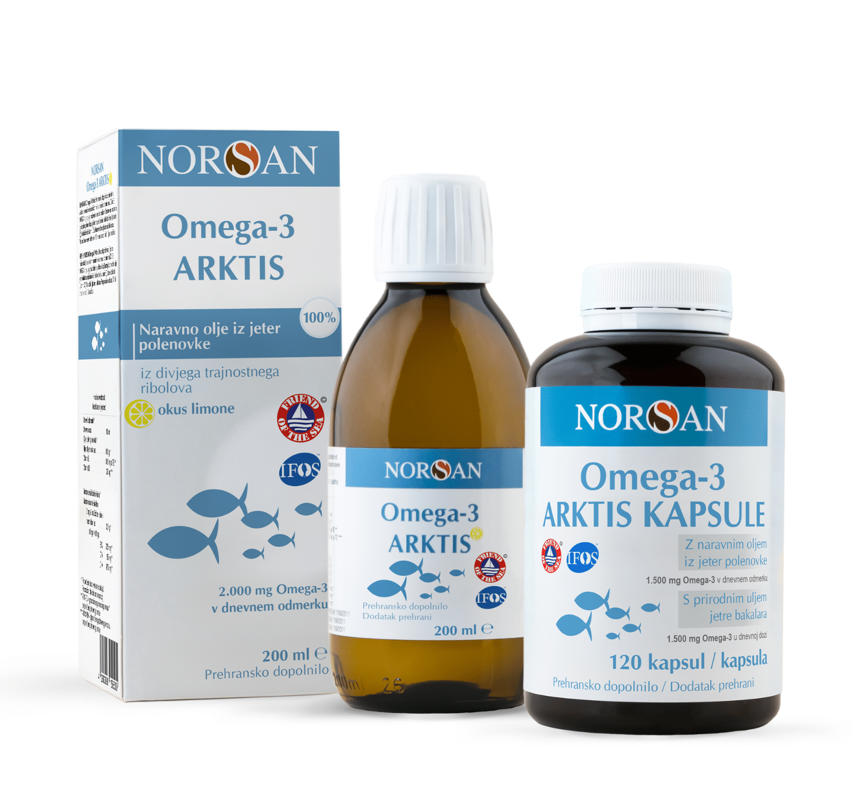 Norsan Omega-3 Arktis olje + kapsule