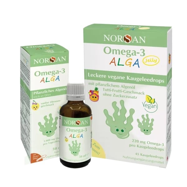 Norsan Omega-3 Alga olje + želeji